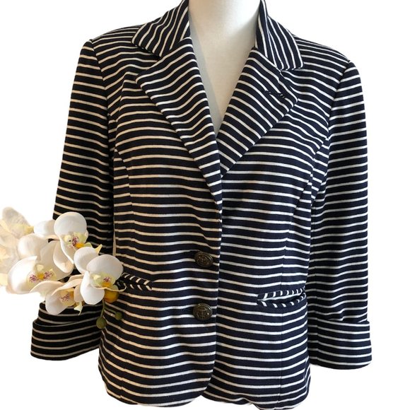 Anthropologie Jackets & Blazers - Anthropologie Cartonnier Enroute Striped Blazer